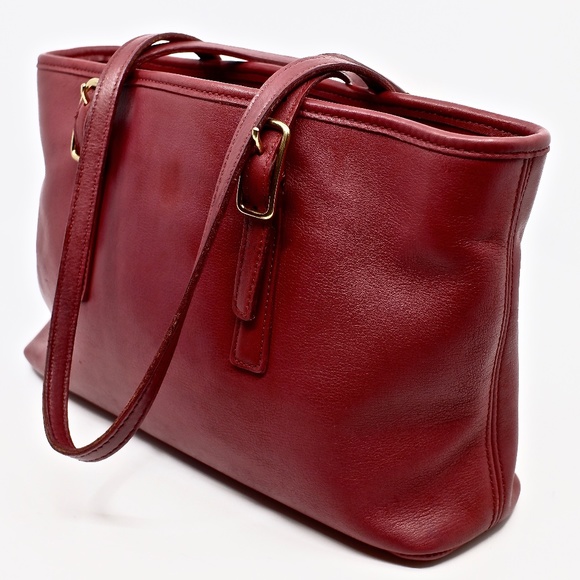 Coach Handbags - COACH~9813~VINTAGE USA~ LEGACY RED LEATHER SHOULDER TOTE BAG